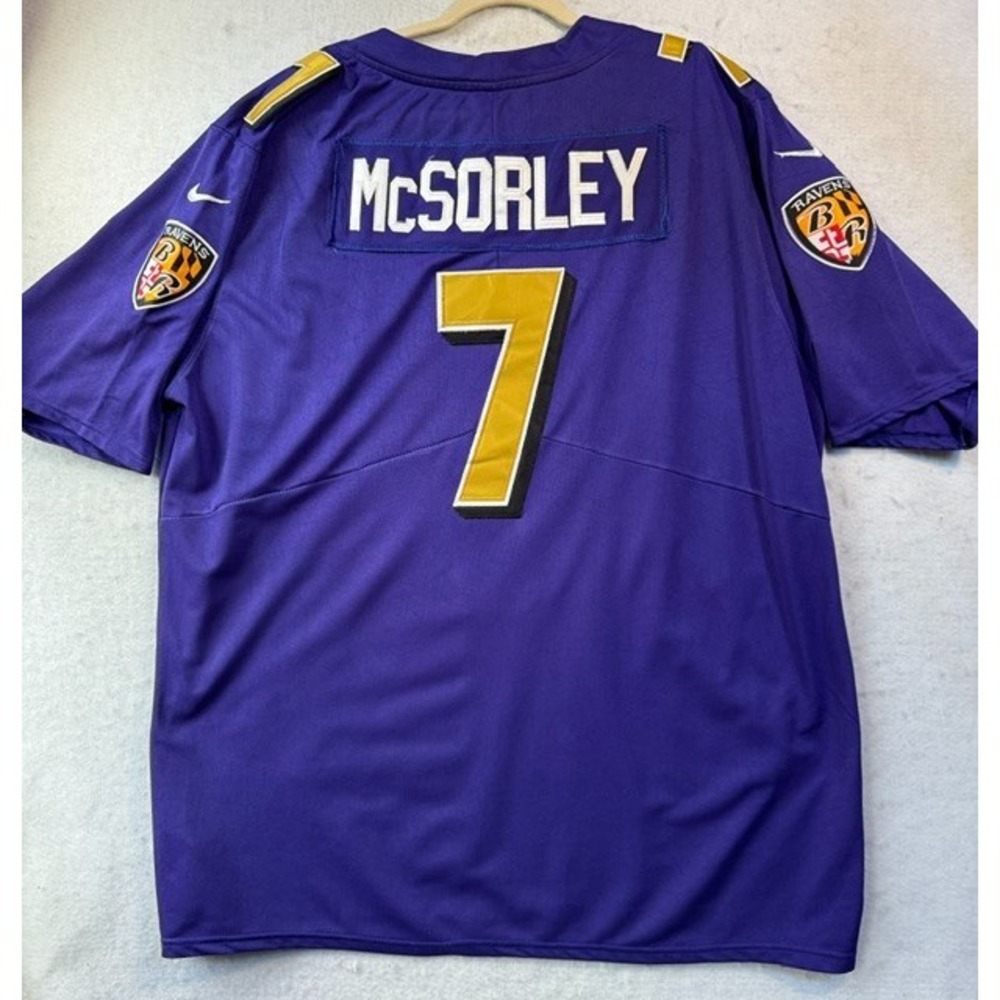 Nike Baltimore Ravens Trace McSorley #7 NFL Football Jersey Purple Size XXL 2XL